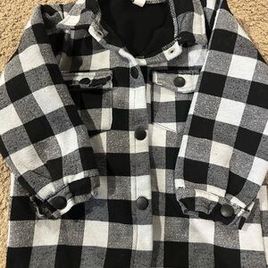 Black and White Plaid Jacket
